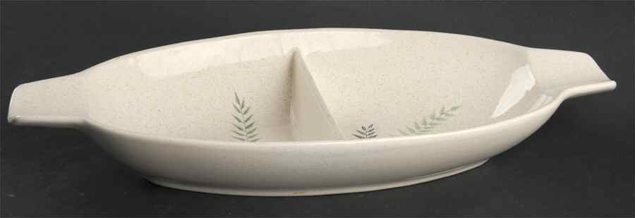 Fern Dell 13" Oval Divided Vegetable Bowl by Franciscan-1
