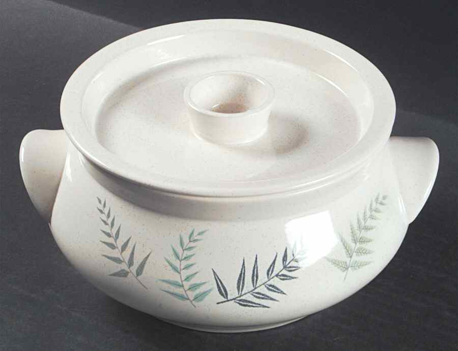 Fern Dell 2 Qt Round Covered Casserole by Franciscan-1