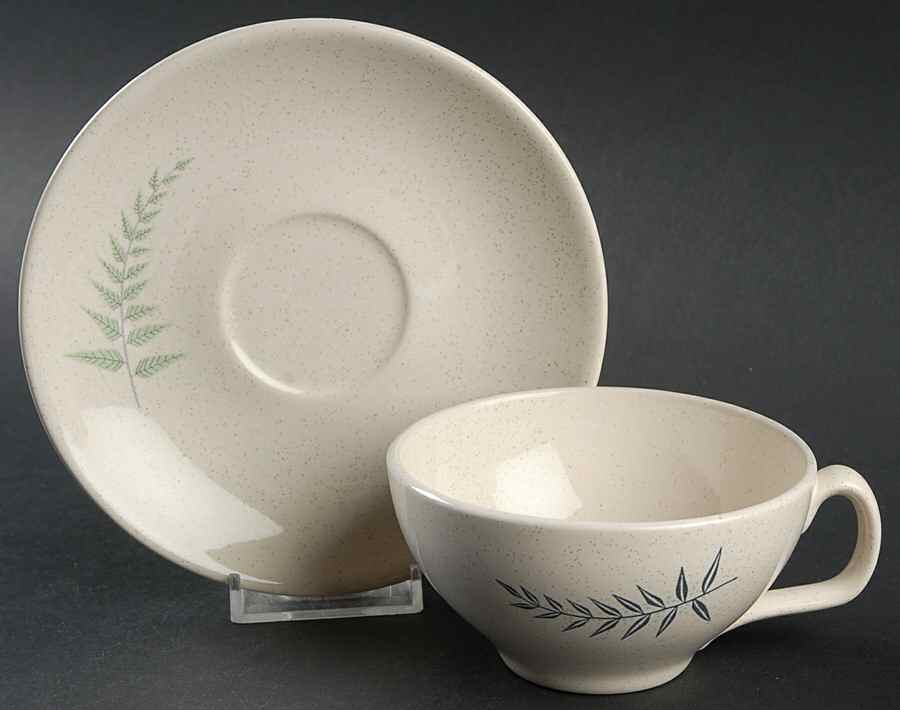 Fern Dell Flat Cup & Saucer Set by Franciscan-1