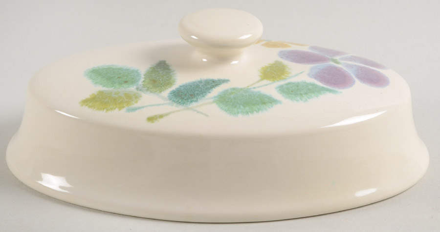Floral (USA, Rim Shape) Lid for 1/4 Lb Butter by Franciscan-1