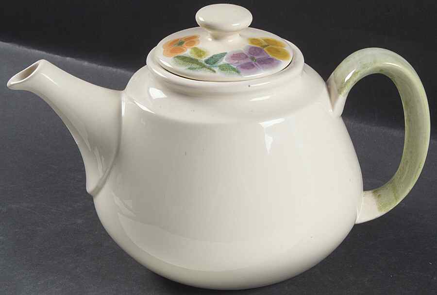 Floral (USA, Rim Shape) Teapot & Lid by Franciscan-1