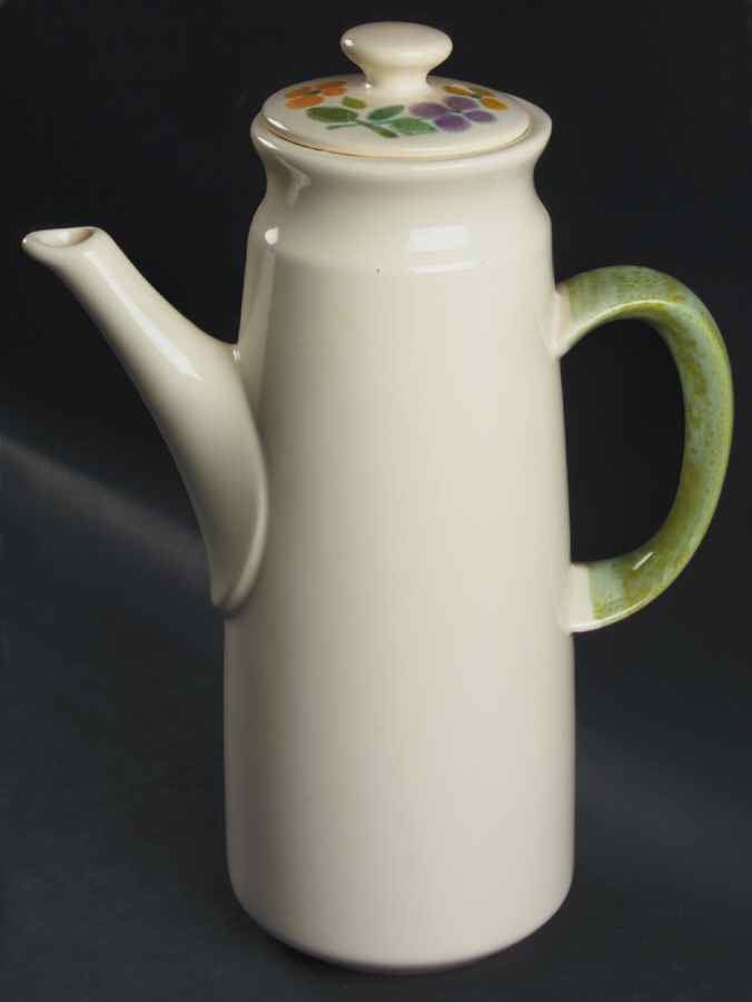 Floral (USA, Rim Shape) Coffee Pot & Lid by Franciscan-1