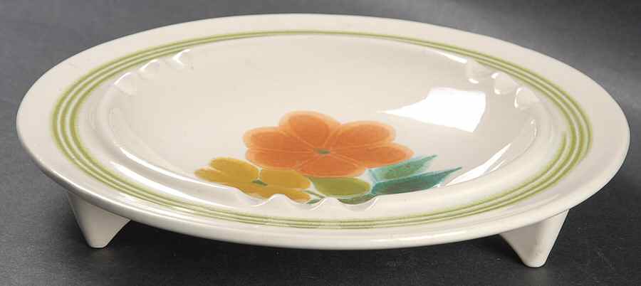 Floral (USA, Rim Shape) Large Ashtray by Franciscan-1