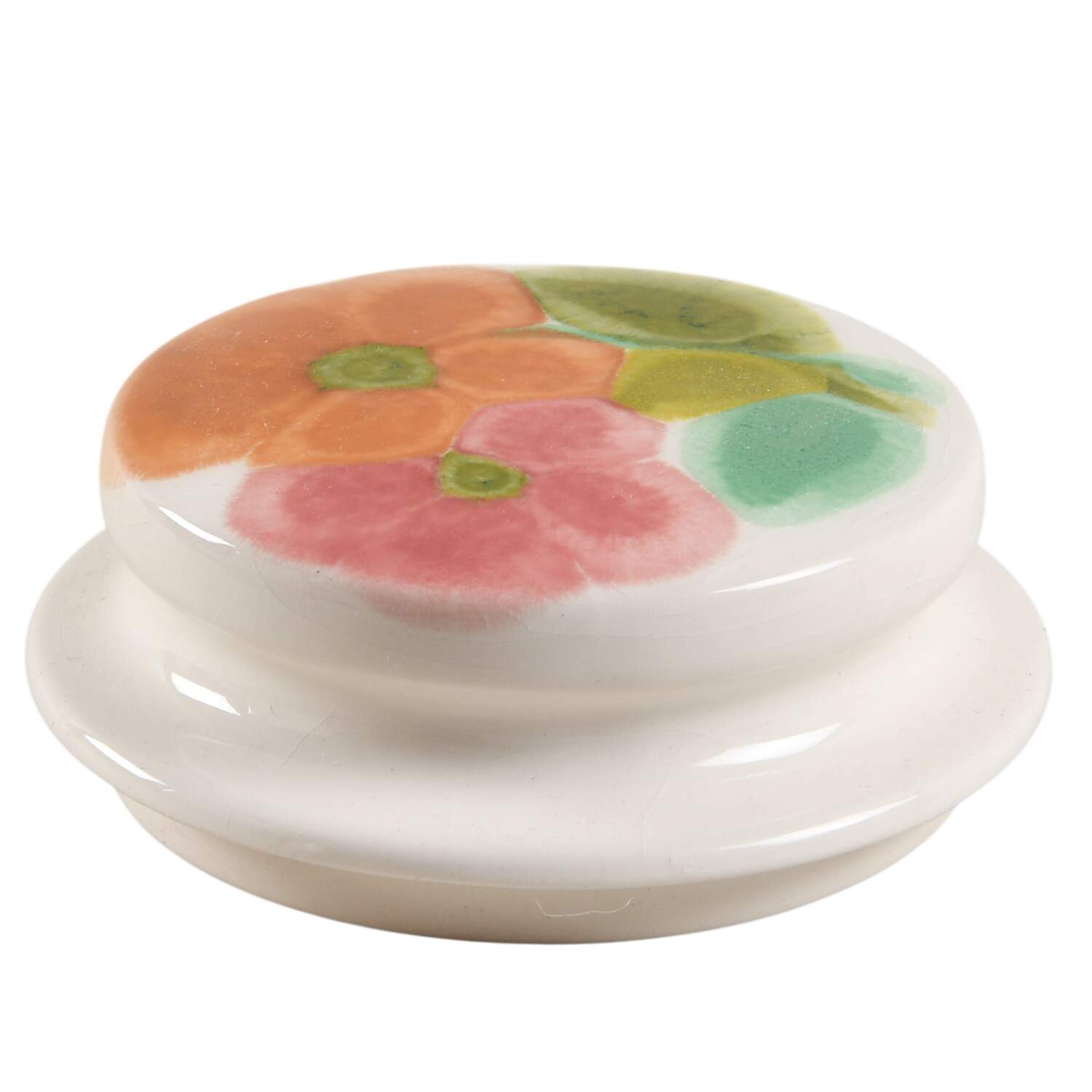 Floral (England, Coupe Shape) Lid for Sugar Bowl by Franciscan-1