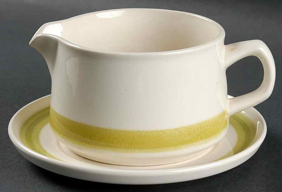 Floral (England, Coupe Shape) Gravy Boat & Underplate by Franciscan-1