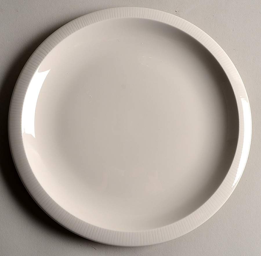 Floral Sculptures White Luncheon Plate by Franciscan-1