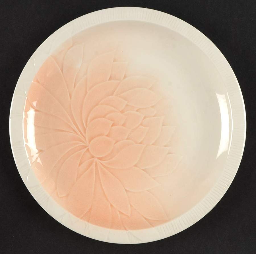 Floral Sculptures Peach Luncheon Plate by Franciscan-1
