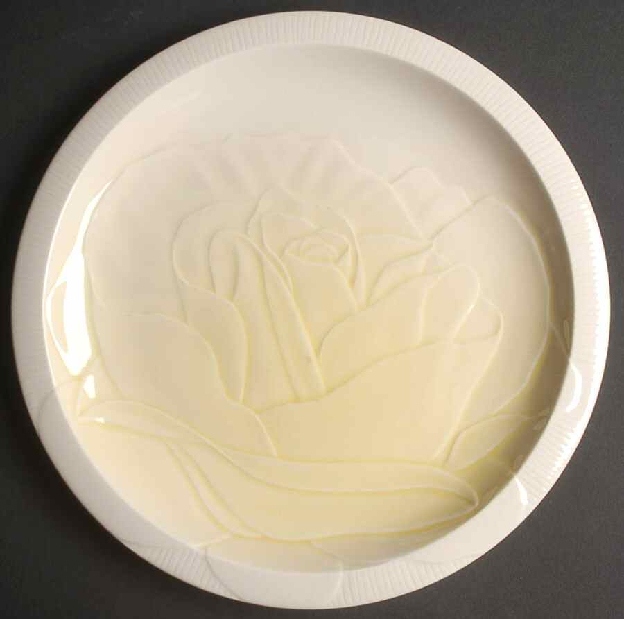 Floral Sculptures Yellow Luncheon Plate by Franciscan-1