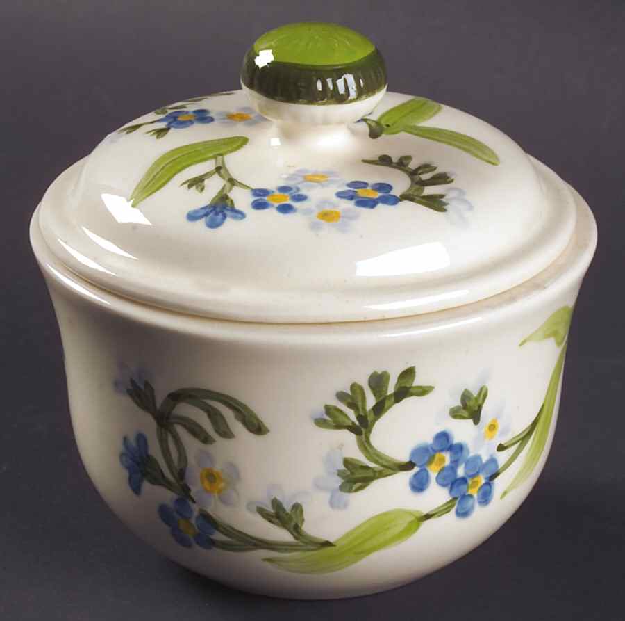 Forget Me Not Sugar Bowl & Lid by Franciscan-1
