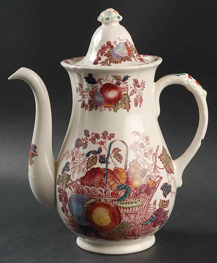 Fruit Basket Coffee Pot & Lid by Franciscan-1