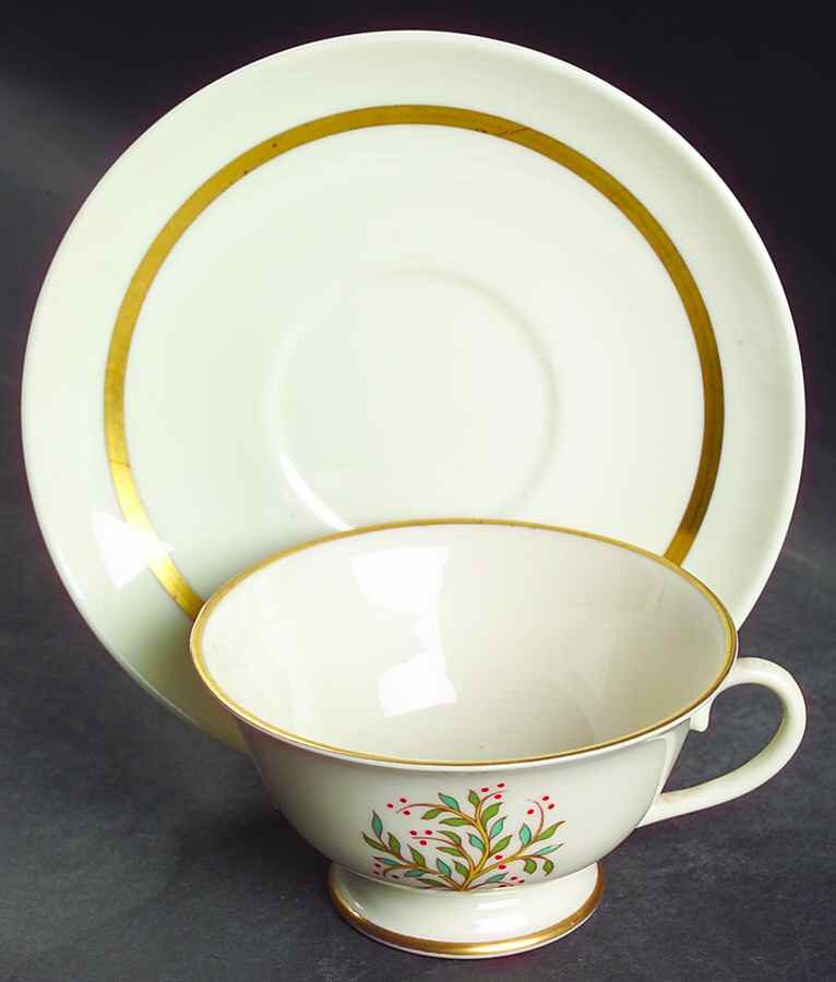 Fremont (No Trim) Footed Cup & Saucer Set by Franciscan-1