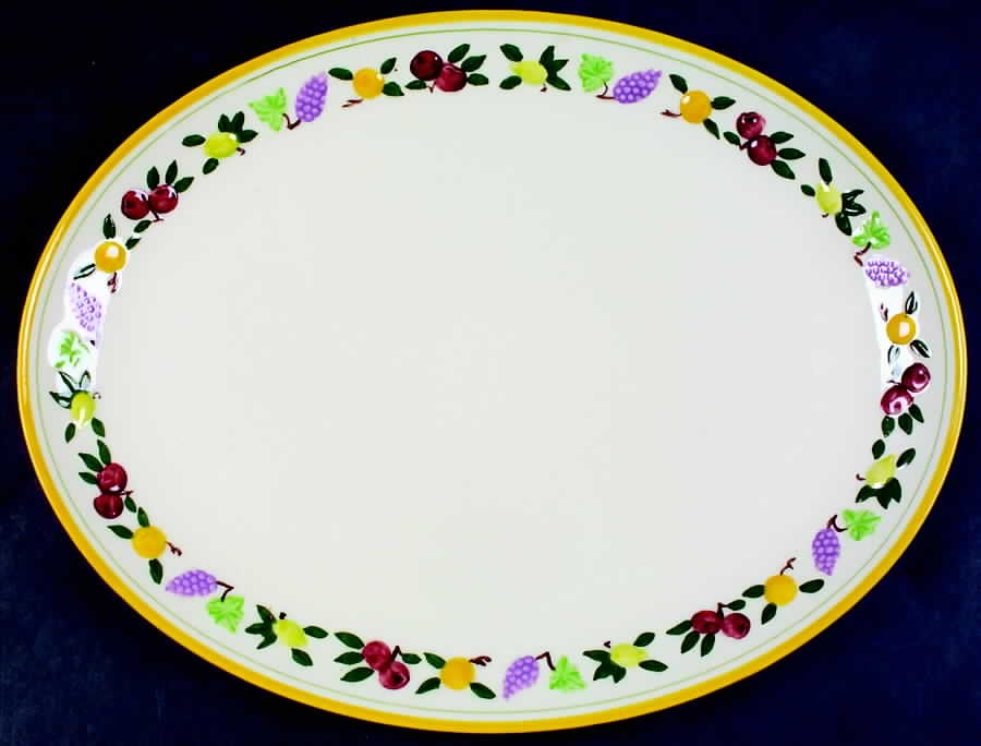 Fruit (Small Fruit) 12" Oval Serving Platter by Franciscan-1
