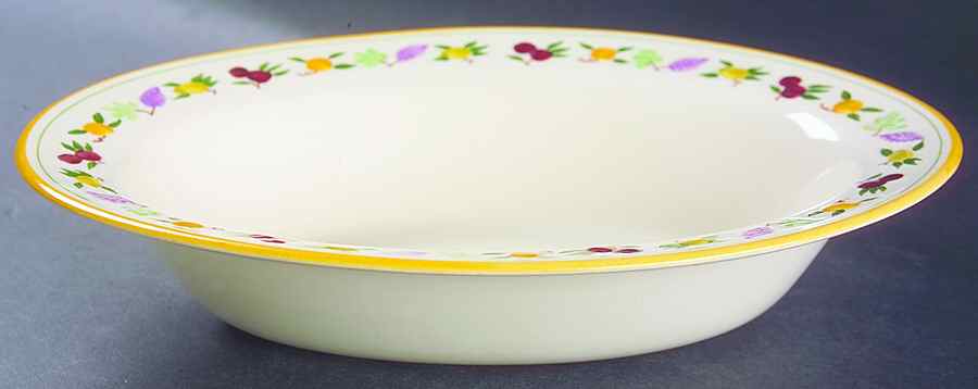 Fruit (Small Fruit) 10" Oval Vegetable Bowl by Franciscan-1