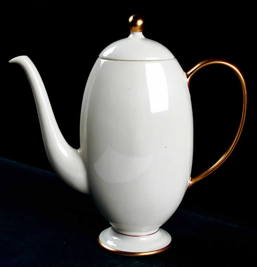 Gold Band (301 Merced Rim) Coffee Pot & Lid by Franciscan-1
