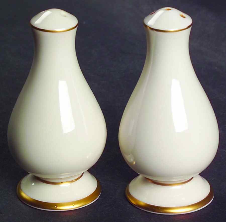 Gold Band (301 Merced Rim) Salt & Pepper Set by Franciscan-1