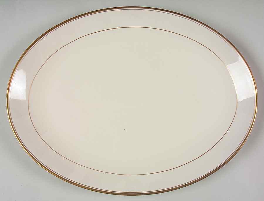 Gold Band (301 Merced Rim) 16" Oval Serving Platter by Franciscan-1