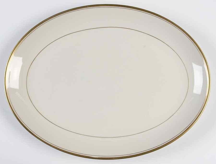 Gold Band (301 Merced Rim) 12" Oval Serving Platter by Franciscan-1