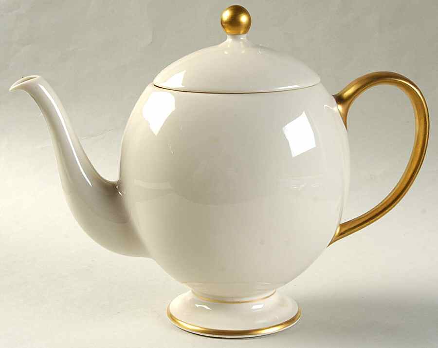 Gold Band (301 Merced Rim) Teapot & Lid by Franciscan-1