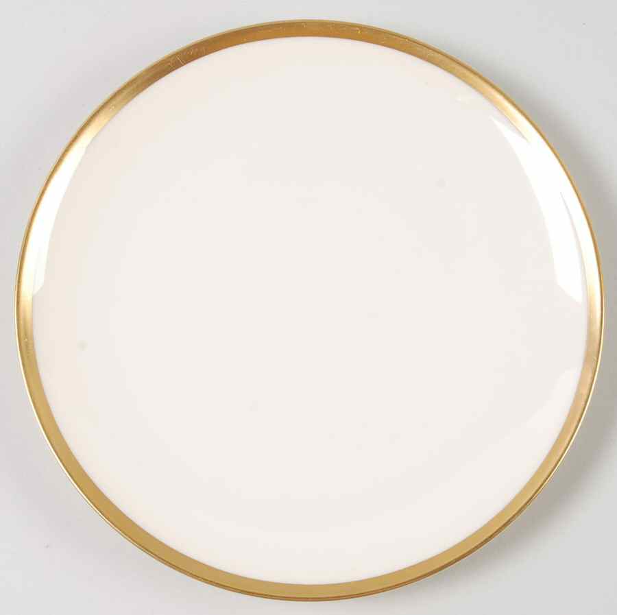 Gold Band (202 Encanto Coupe) Dessert Plate/Cream Soup Saucer for Footed Bowl by Franciscan-1