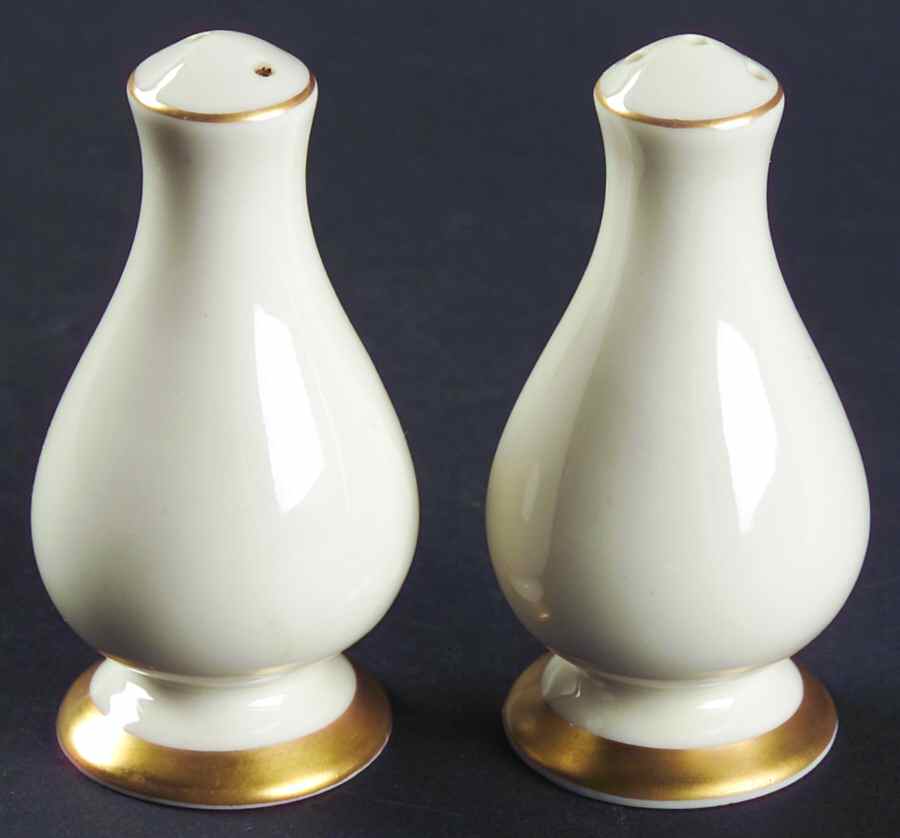 Gold Band (202 Merced Rim) Salt & Pepper Set by Franciscan-1