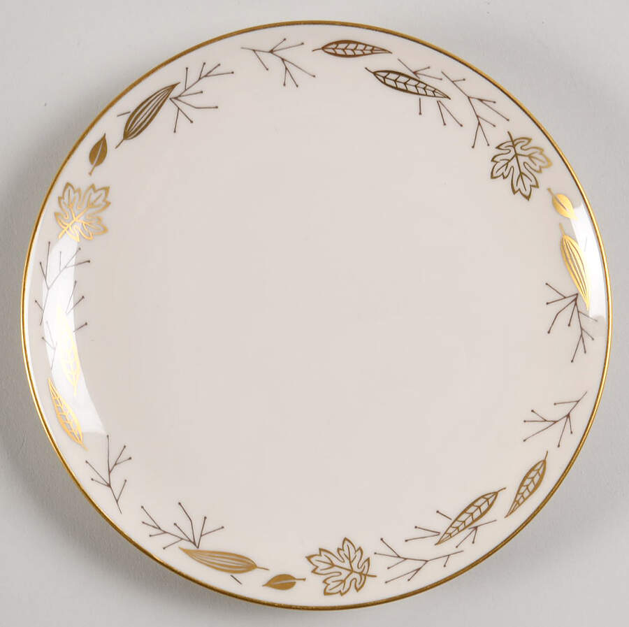 Gold Leaves Bread & Butter Plate by Franciscan-1