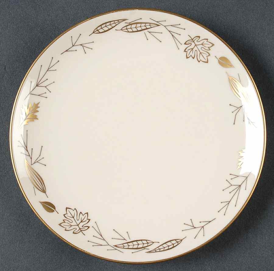 Gold Leaves Bread & Butter Plate by Franciscan-1