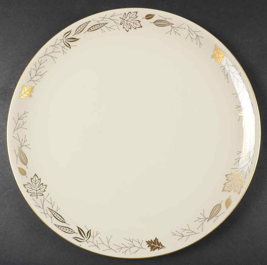 Gold Leaves 13" Chop Plate (Round Platter) by Franciscan-1