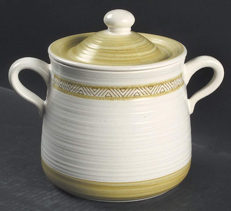 Hacienda Green Bean Pot & Lid by Franciscan-1