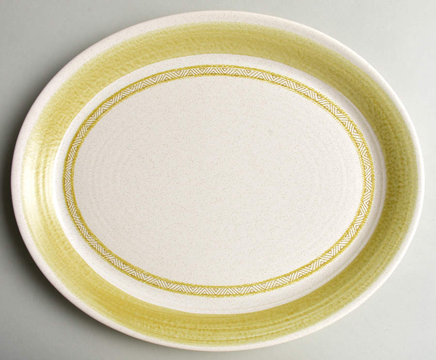 Hacienda Green 13" Oval Serving Platter by Franciscan-1