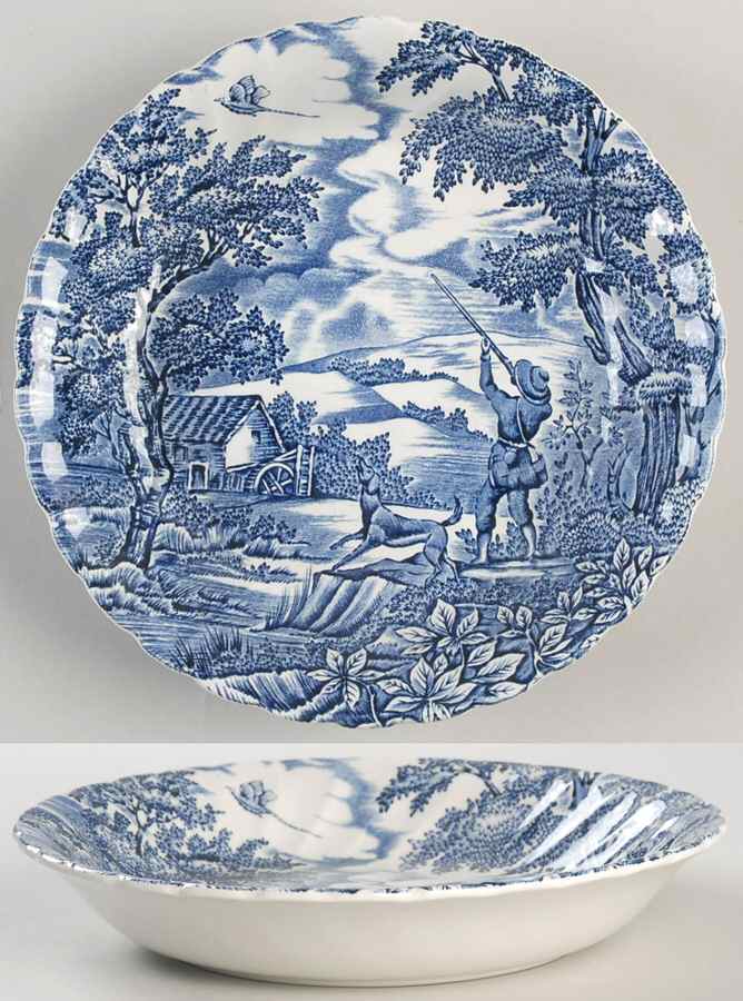 Hunter Blue Coupe Soup Bowl by Franciscan-1