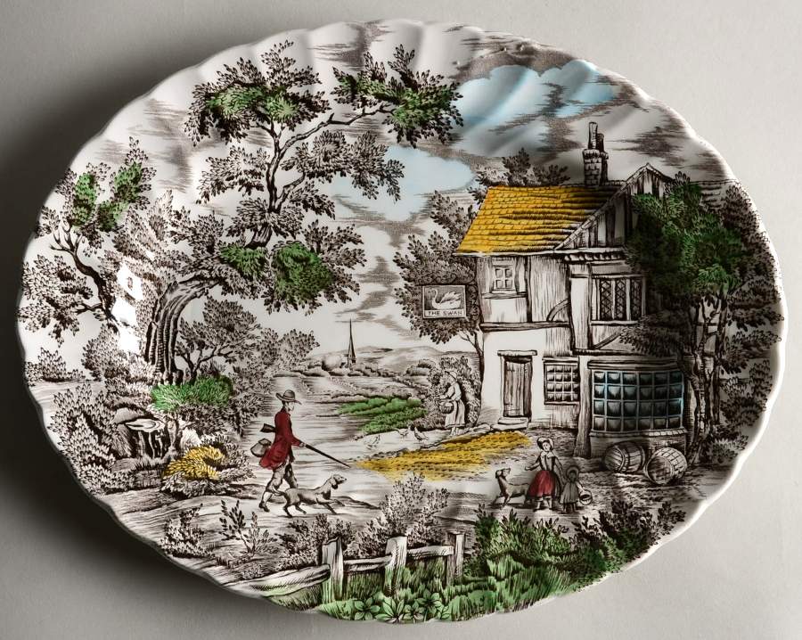 Hunter Multicolor 12" Oval Serving Platter by Franciscan-1