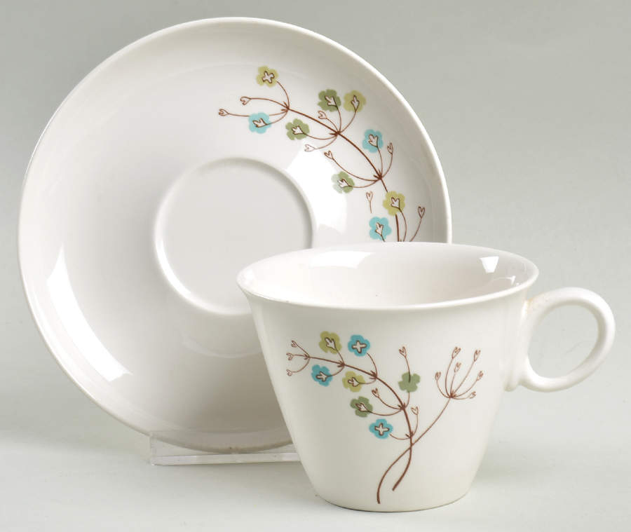 It's A Breeze Flat Cup & Saucer Set by Franciscan-1