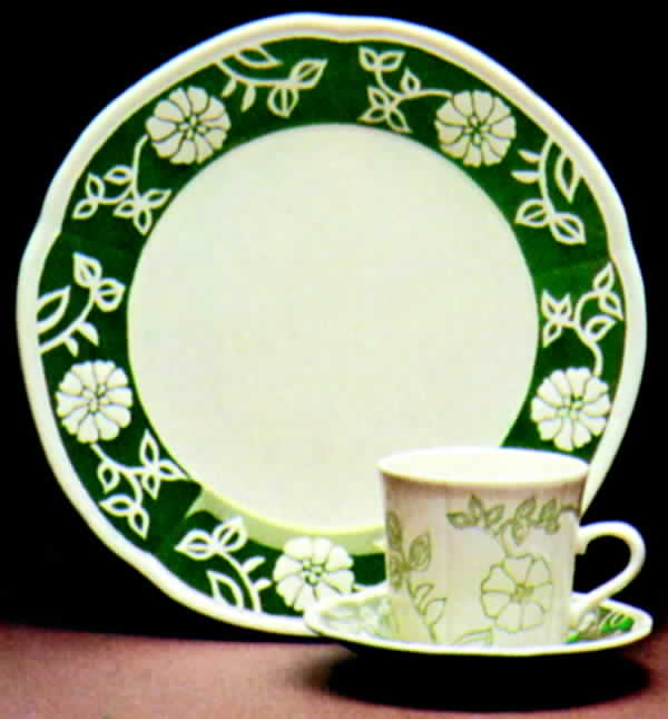 Kiku Green Dinner Plate by Franciscan-1