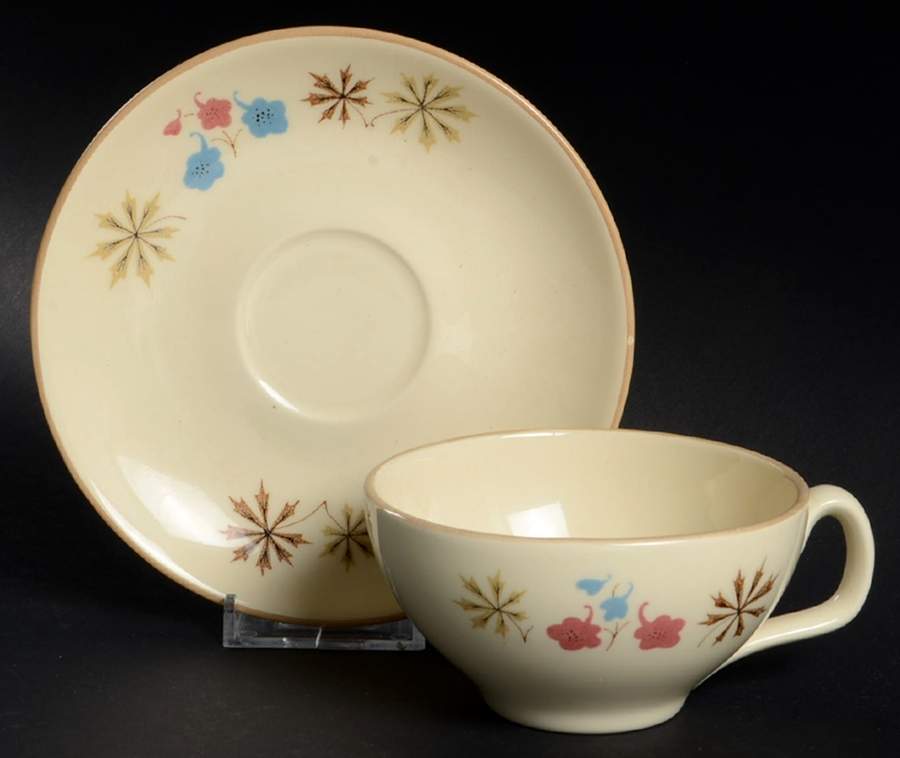 Larkspur Flat Cup & Saucer Set by Franciscan-1