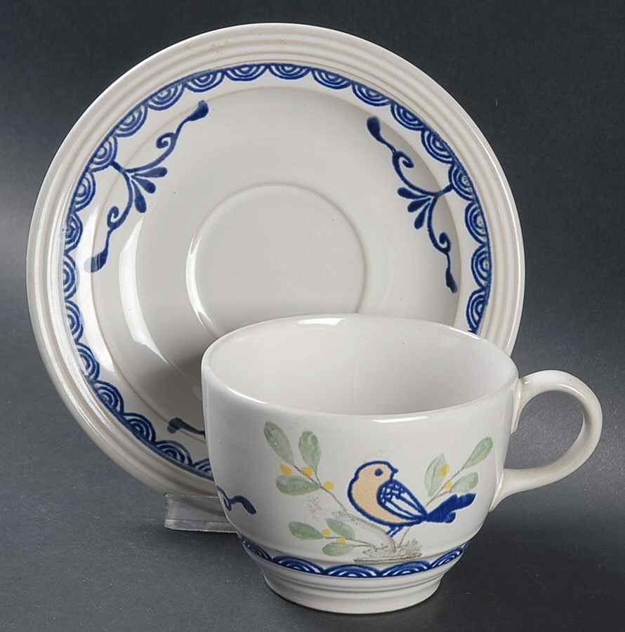 Love Bird Flat Cup & Saucer Set by Franciscan-1