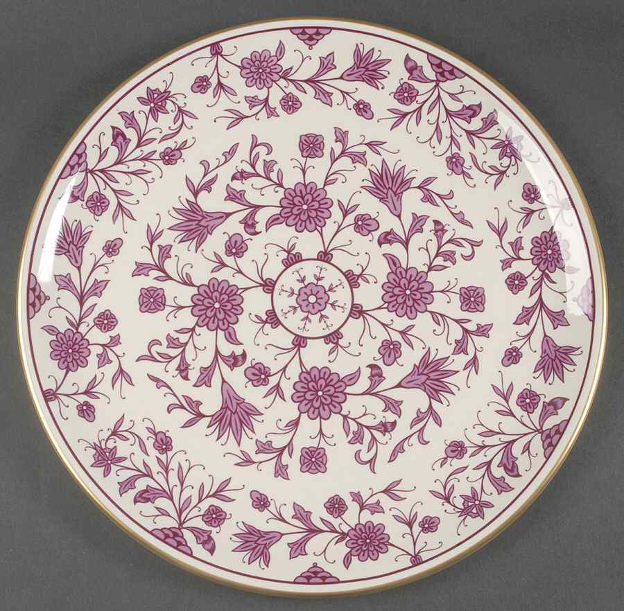 Lorraine Maroon 13" Chop Plate (Round Platter) by Franciscan-1