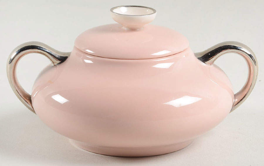 Magnolia (Platinum Trim) Sugar Bowl & Lid by Franciscan-1
