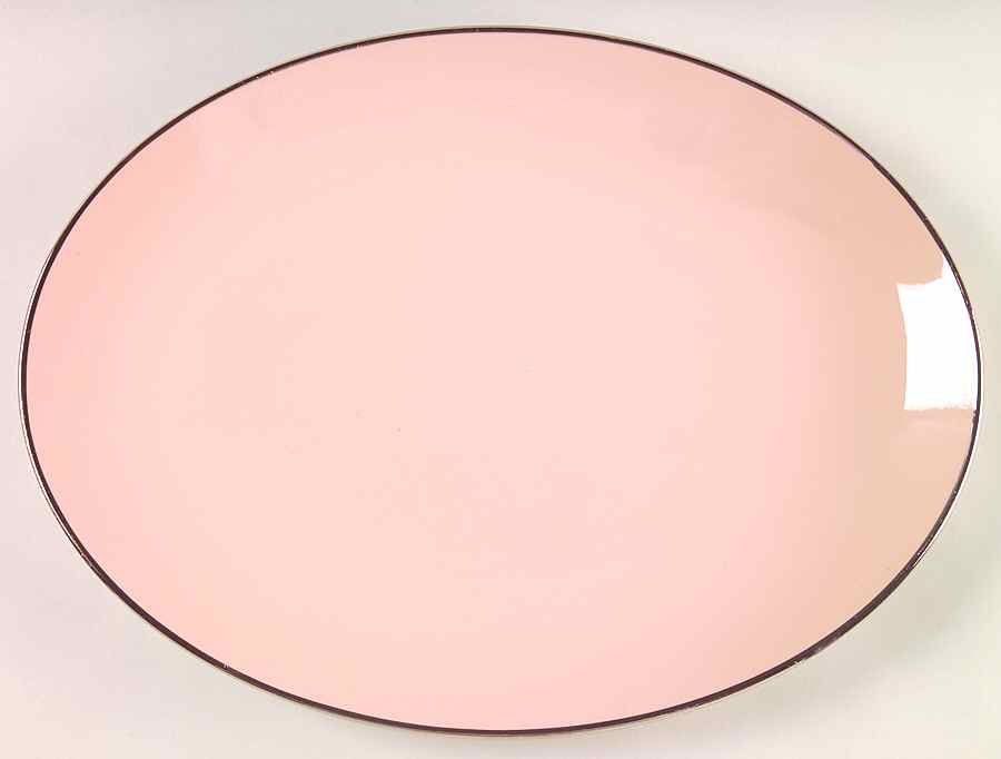 Magnolia (Platinum Trim) 16" Oval Serving Platter by Franciscan-1