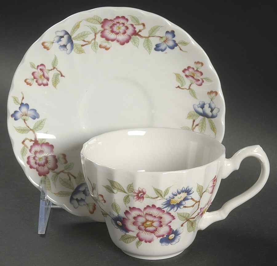 Mandarin Flat Cup & Saucer Set by Franciscan-1