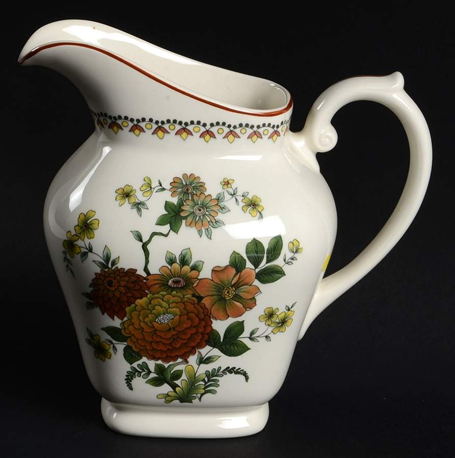 Mandalay (Rust & Yellow Floral) 28 Oz Jug by Franciscan-1