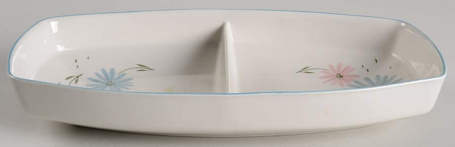Maytime 10" Oval Divided Vegetable Bowl by Franciscan-1