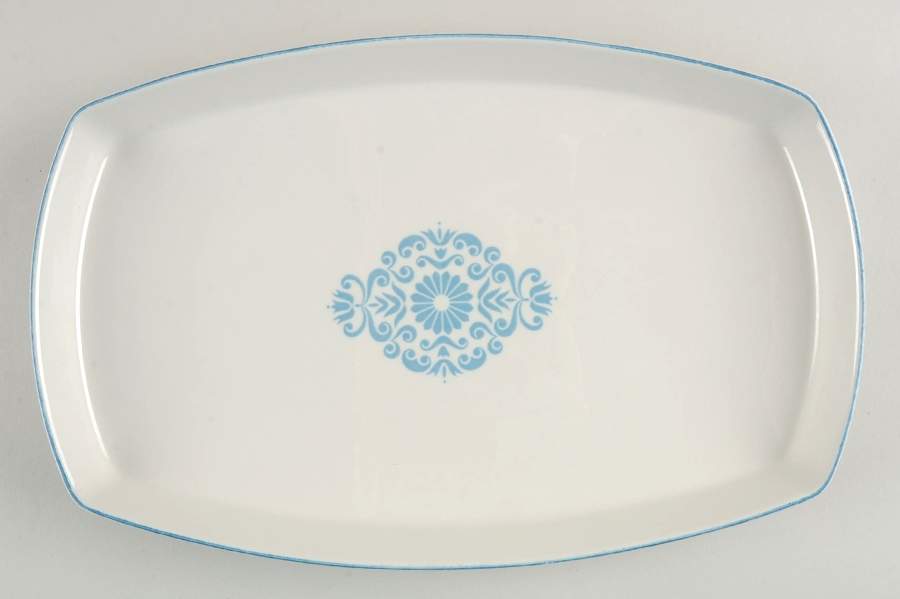 Medallion Blue 13" Oval Serving Platter by Franciscan-1