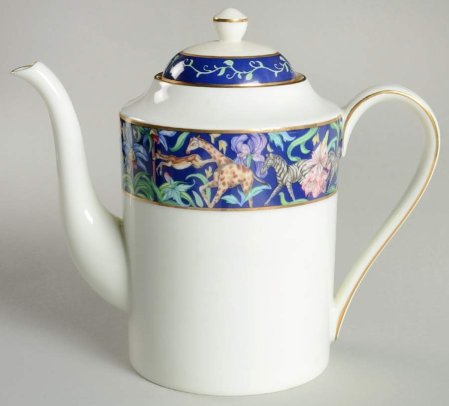 Menagerie Blue Coffee Pot & Lid by Franciscan-1
