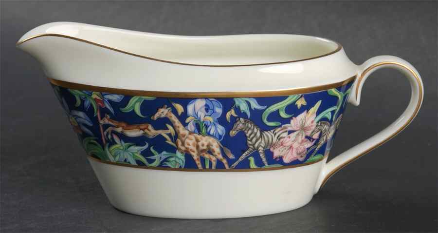 Menagerie Blue Gravy Boat by Franciscan-1
