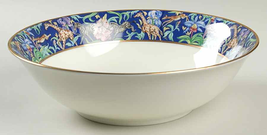 Menagerie Blue 9" Round Vegetable Bowl by Franciscan-1