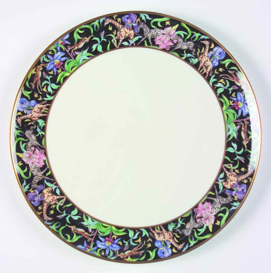 Menagerie Black Cake Plate by Franciscan-1