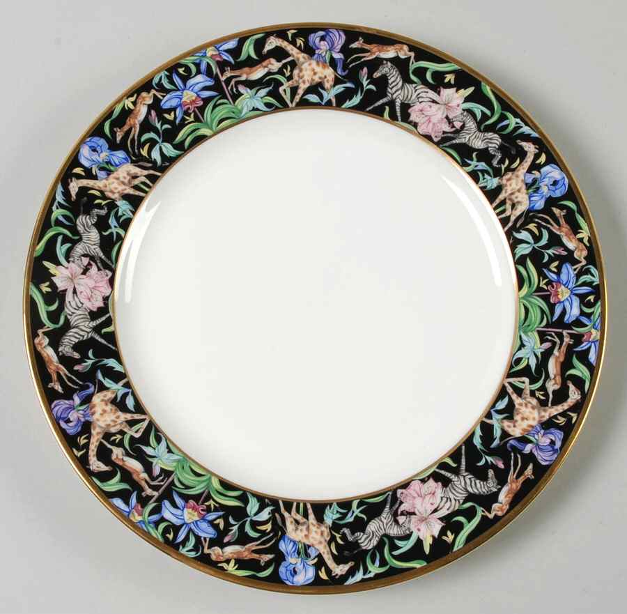 Menagerie Black Salad Plate by Franciscan-1