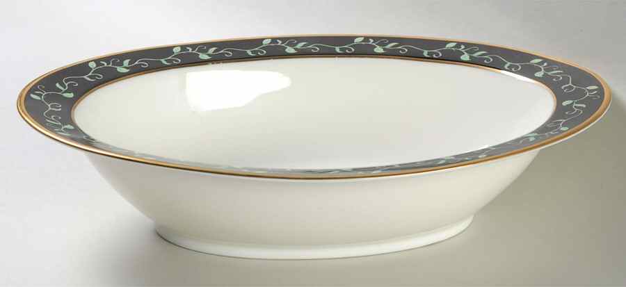 Menagerie Black 10" Oval Vegetable Bowl by Franciscan-1