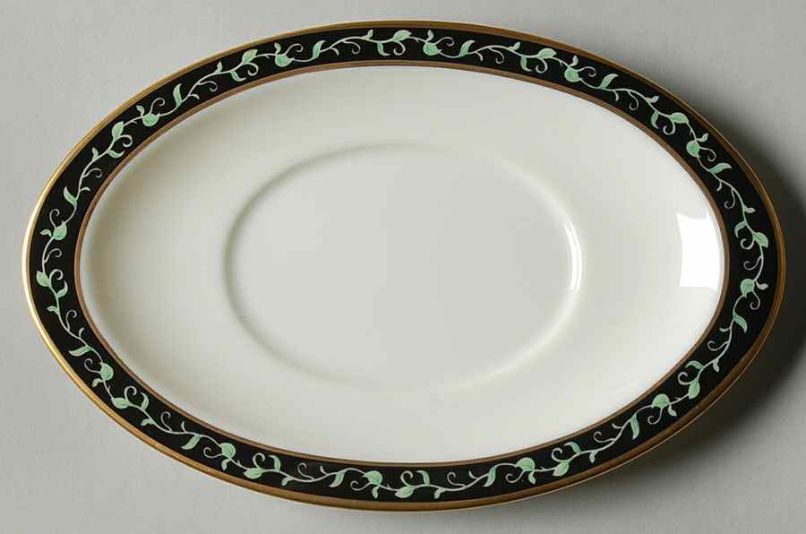 Menagerie Black Underplate for Gravy Boat by Franciscan-1