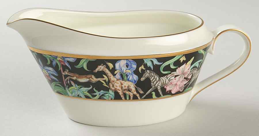 Menagerie Black Gravy Boat by Franciscan-1